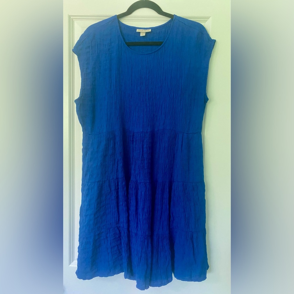 Knox Rose Blue Sleeveless Tiered Midi Dress